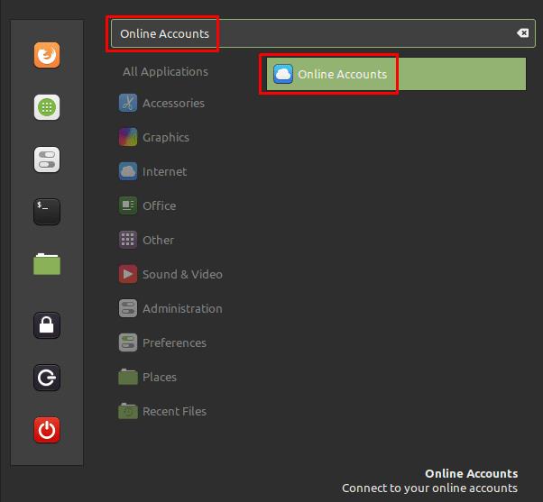 Linux Mint: Jak se přihlásit ke svým online účtům