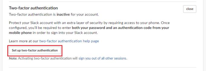 Slack: com habilitar l'autenticació de dos factors