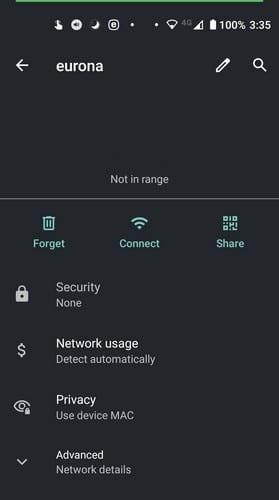 Android 10: Hur man raderar sparade wifi-anslutningar
