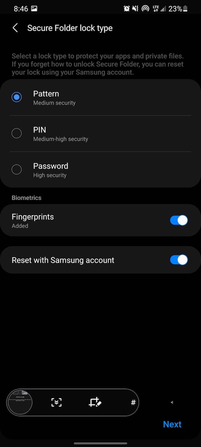 Jak používat zabezpečenou složku Samsung na Galaxy S21