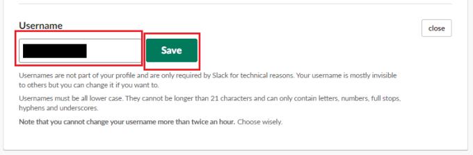 Slack: Com canviar el vostre nom d'usuari