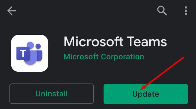 Parandage Microsoft Teams, mis Samsungi tahvelarvutis ei tööta