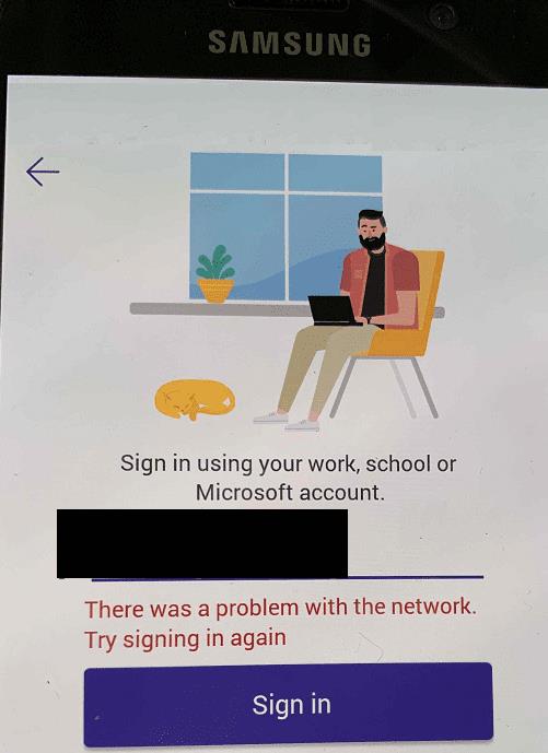 Rregulloni Microsoft Teams që nuk funksionojnë në tabletin Samsung