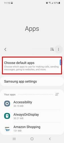 Jak změnit výchozí webový prohlížeč – Android 10