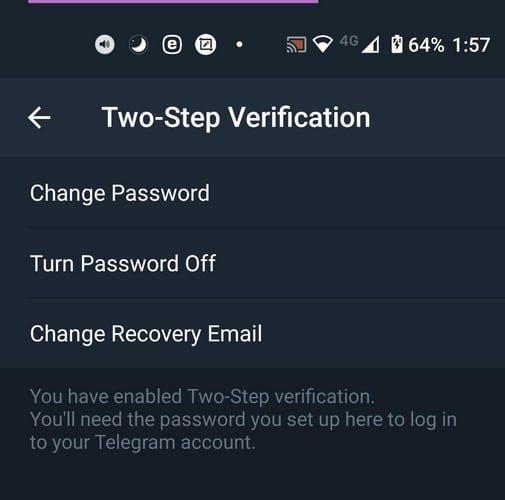 Si të ndryshoni pinin tuaj të verifikimit me dy hapa në Telegram
