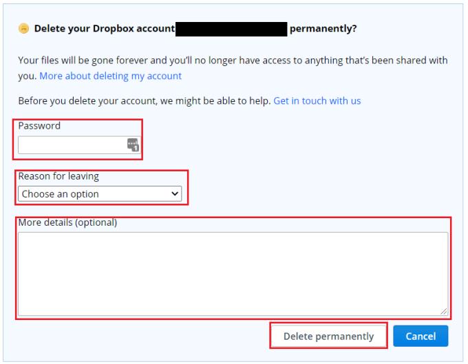 Dropbox: com esborrar el vostre compte de Dropbox
