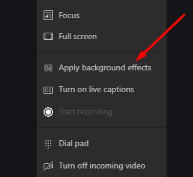 Microsoft Teams: habiliteu els efectes de fons i el desenfocament