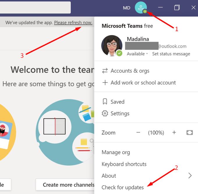 Microsoft Teams: Comparteix a Outlook no funciona