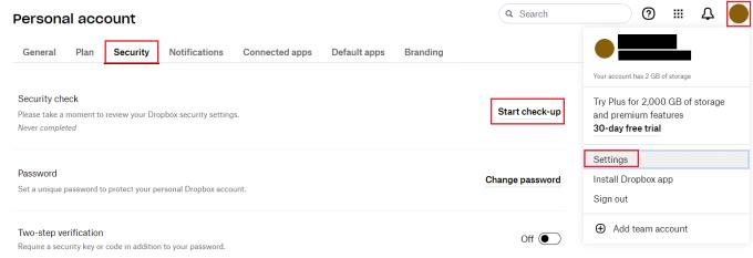Dropbox: Så här granskar du dina säkerhetsinställningar