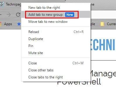 Sådan grupperes åbne faner i Chrome