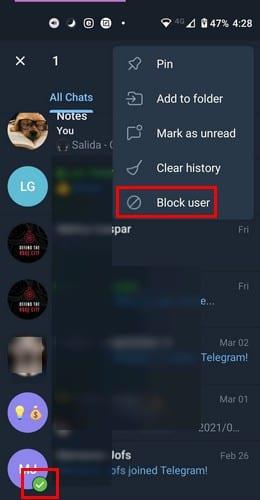Com amagar-se dels usuaris de Telegram