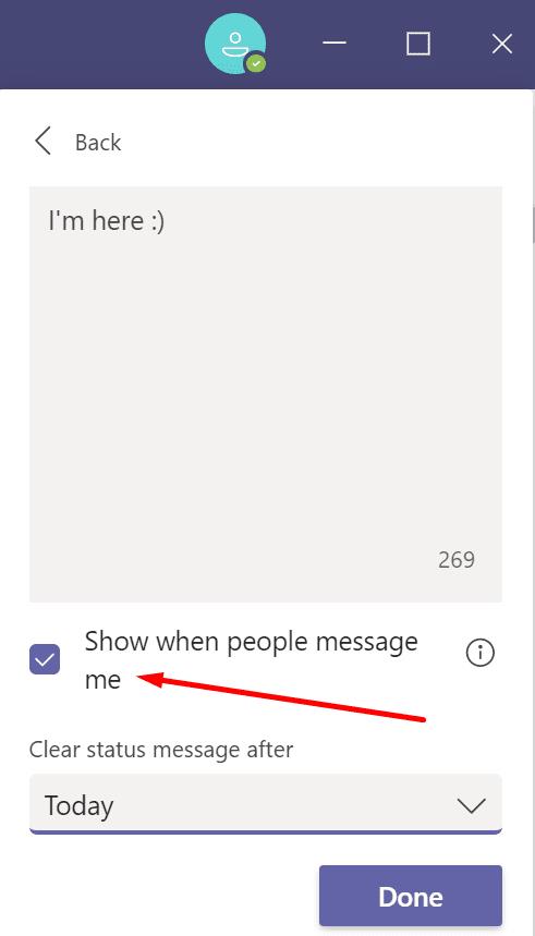 Microsoft Teams stále říká, že jsem pryč, ale nejsem