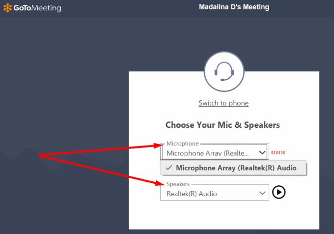 Labojums: GoToMeeting audio un video nedarbojas