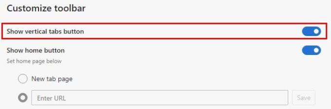 Pystysuuntaisten välilehtien ottaminen käyttöön ja poistaminen käytöstä Microsoft Edgessä