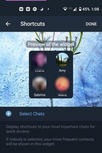 Sådan tilføjes og tilpasses Telegram-widgets