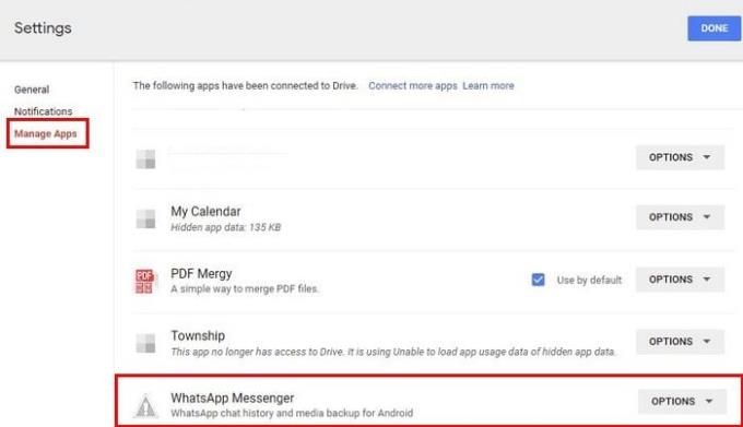 Sådan sletter du WhatsApp Chat Backup fra Google Drev