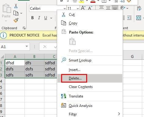 Як стерти кілька рядків Excel одночасно