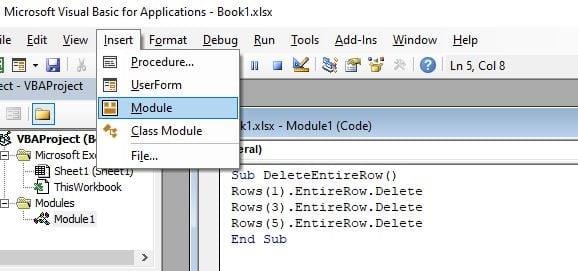 Kaip vienu metu ištrinti kelias „Excel“ eilutes