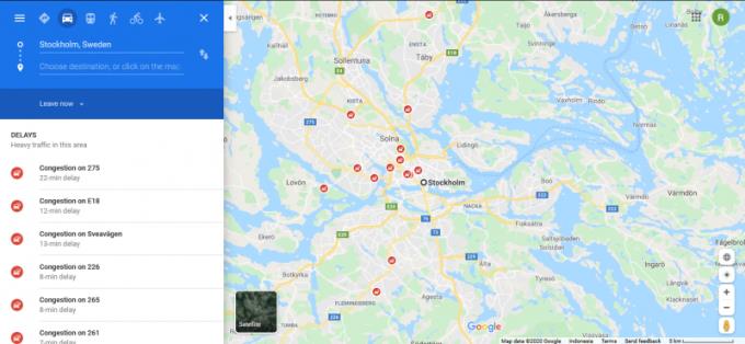 Többlépcsős útvonalak beállítása a Google Térképen