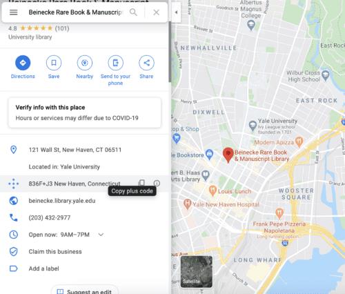 Nastavení plus kódů v Mapách Google