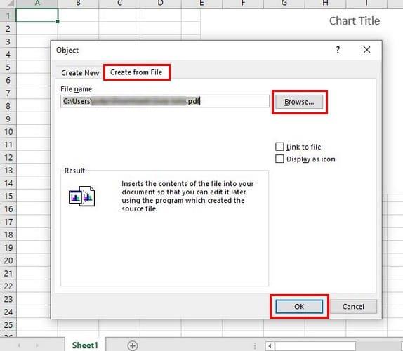 PDF hozzáadása az Excelhez