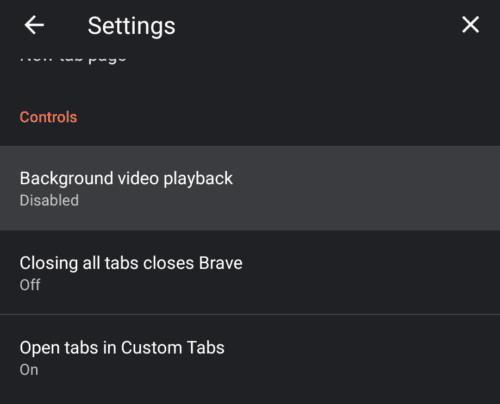 Brave pre Android: Povoľte prehrávanie videa na pozadí