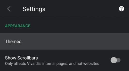 Vivaldi pre Android: Ako povoliť tmavý režim