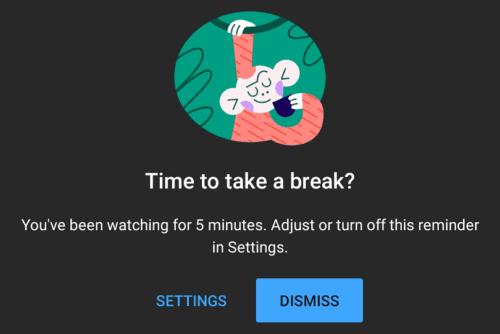 Nakonfigurujte si YouTube v systéme Android, aby vám pripomenul, že si máte dať prestávku