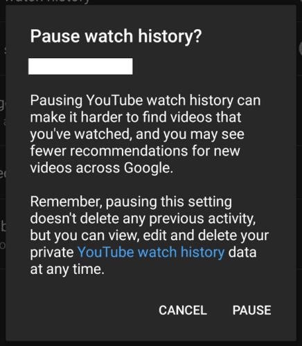 Ako pozastaviť históriu pozerania v službe YouTube pre Android