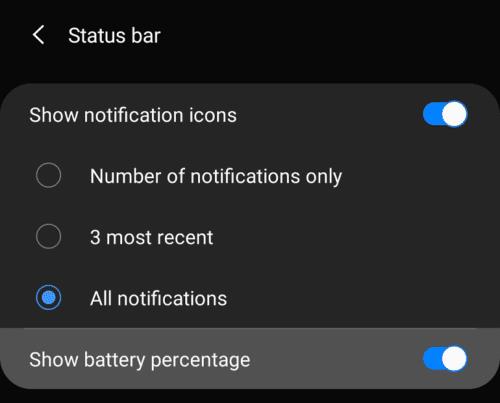 Ako povoliť percento batérie v stavovom riadku systému Android