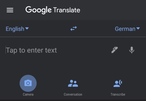 A kamera használata szövegfordításra a Google Fordítóval Androidon