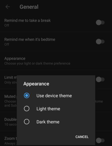 Ako povoliť tmavý režim na YouTube v systéme Android