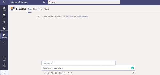 Integració de LeaveBot al vostre compte de Microsoft Teams