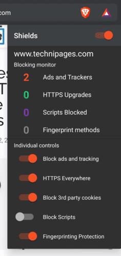 Brave pre Android: Ako nakonfigurovať nastavenia blokovania reklám