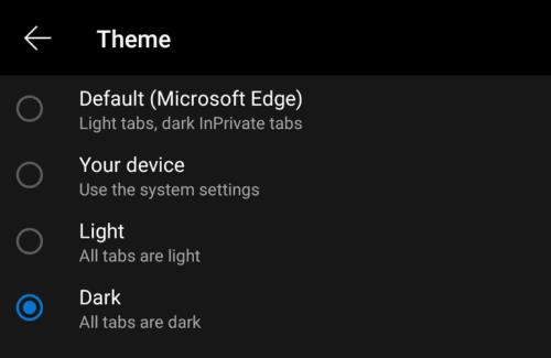 Edge til Android: Sådan aktiveres mørk tilstand