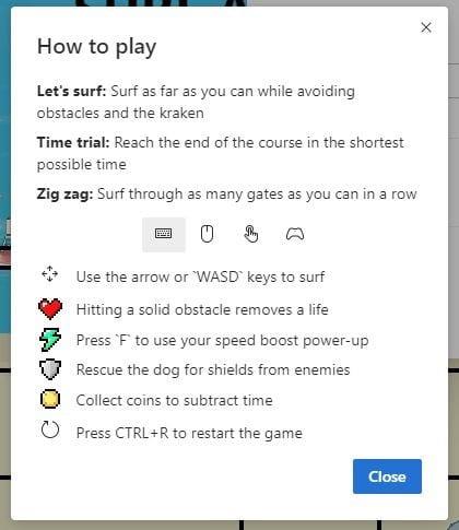 Αποκτήστε πρόσβαση στο Hidden Surf Game του Microsoft Edge
