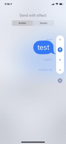 Uključivanje iPhone iMessage efekata