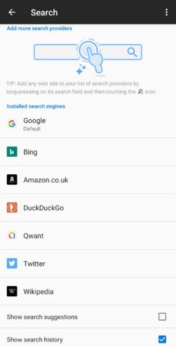 Firefox för Android: Hur man ändrar standardsökmotorn