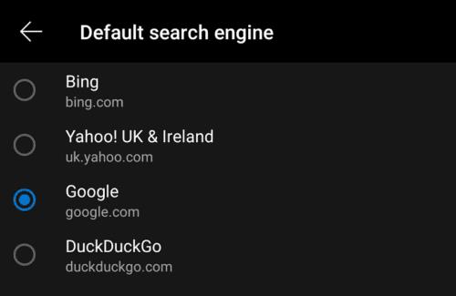 Edge pre Android: Ako zmeniť predvolený vyhľadávací nástroj