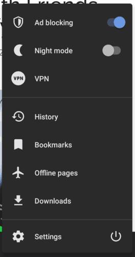 Opera för Android: Hur man konfigurerar mörkt läge