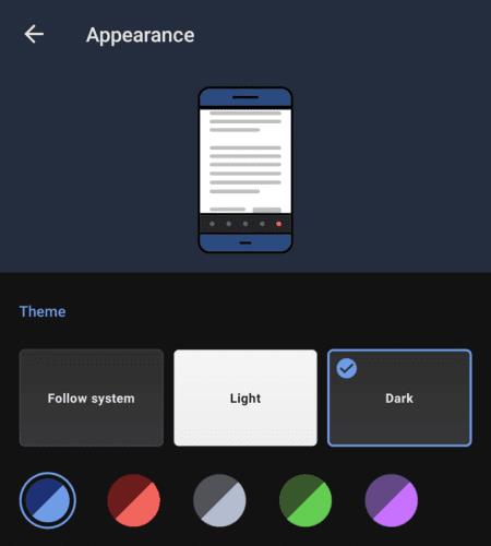 Opera fyrir Android: Hvernig á að stilla Dark Mode