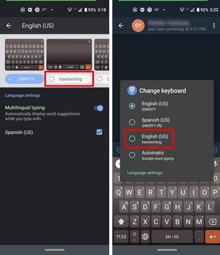 Gboard: Com utilitzar l'escriptura a mà per introduir text