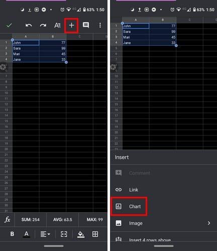 Hur man skapar och ändrar ett diagram i Google Sheets