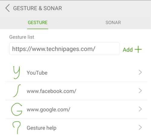 Dolphin за Android: Конфигурирайте персонализирани жестове