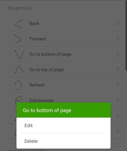 Dolphin за Android: Конфигурирайте персонализирани жестове