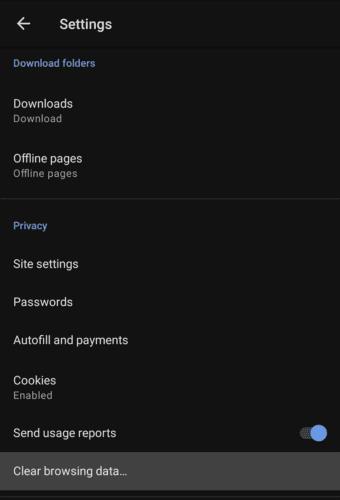 Opera pre Android: Ako odstrániť údaje prehliadania
