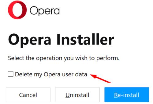 Odstraňování problémů Opera Chyba Kontrola aktualizací