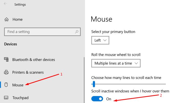 Arreglar la roda del ratolí Microsoft Edge no funciona