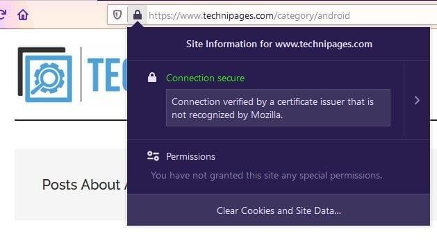 Slik får du tilgang til Firefox Certificate Viewer