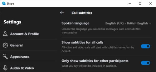 „Skype“, skirta „Windows“: kaip įjungti subtitrus skambučiuose